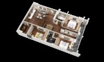 Bán căn hộ 131m2 tại 187 Nguyễn Lương Bằng 3,9 tỷ, nội thất cơ bản
