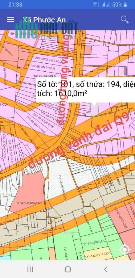 Cần bán đất Hùng Vương, X.Phước An, Nhơn Trạch