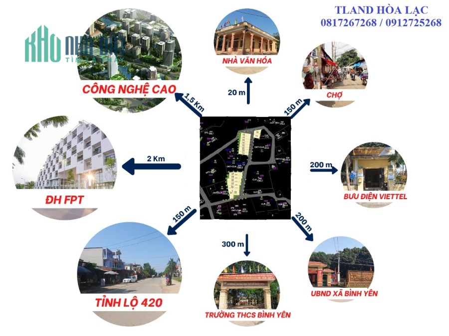 Cần bán lô đất thổ cư phân lô đồi sen, DT từ 60m2 đến 300 m2 xã bình yên, khu CN cao Hòa Lạc