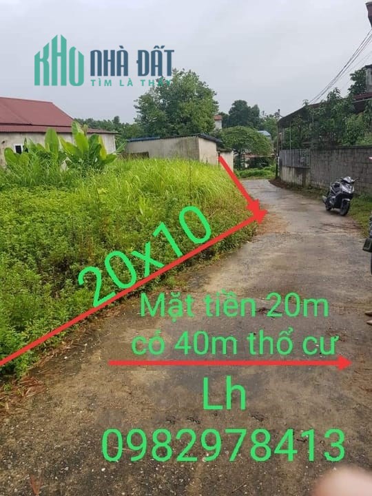 Bán lô đất 200m2 phường Tân Thịnh.