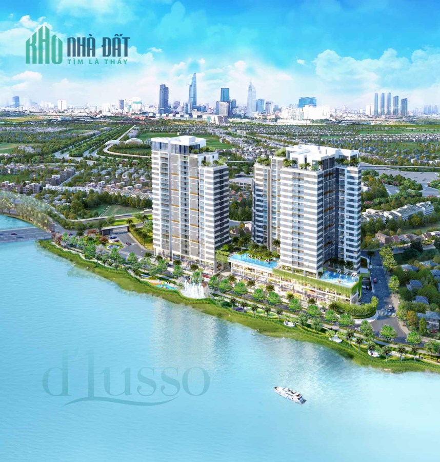 Cơ hội hấp dẫn sở hữu căn hộ D’lusso ven sông TT Q.2, quà tặng 300 triệu, TT 30% nhận nhà
