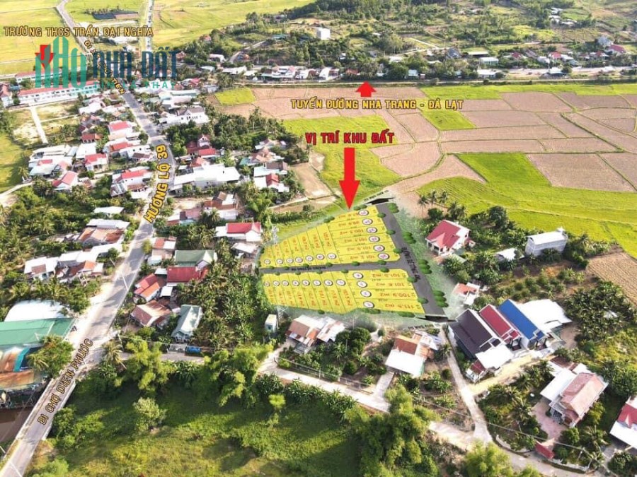 Bán đất phân lô Diên Khánh,Khánh Hòa dt 120m giá 375 triệu