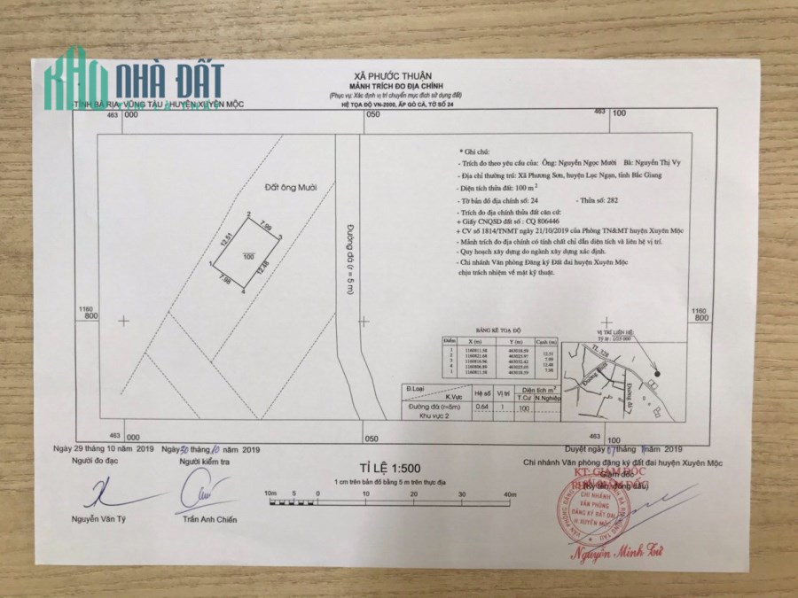 Cần bán lô đất ven rừng Hồ TRàm. 760m2. 100m2 thổ cư. Ngang 22m, Ngay uỷ ban Hồ TRàm, giá tốt 3,6tr