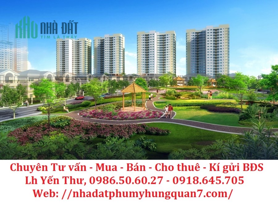 Căn hộ Hưng Phúc Happy Residence view biệt thự Chateur 97m2 giá 4.950 tỷ có ô xe
