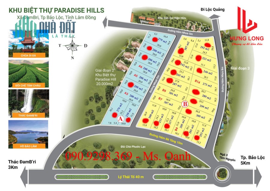Paradise Hills Đambri Bảo Lộc chỉ 760tr, gần cao tốc, khu hành chính