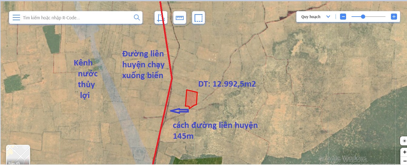 Bán lô đất Bình Thuận cách đường liên huyện chỉ 145m, có đường trên sổ