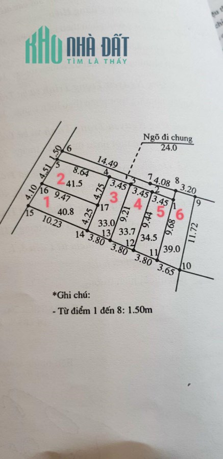 Cần bán gấp đất phân lô, ngõ ô tô, giá 1 tỷ.