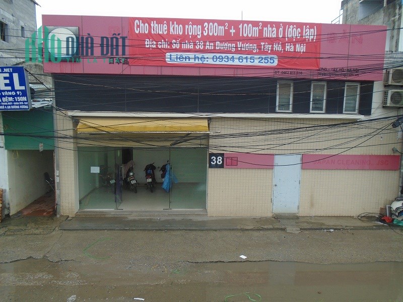 Chính chủ cho thuê kho xưởng tại 38 đường An Dương Vương, Tây Hồ, Hà Nội.