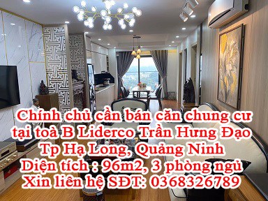 Chính chủ bán CHCC toà B Liderco Trần Hưng Đạo, Tp.Hạ Long, 2,25 tỷ, 0368326789