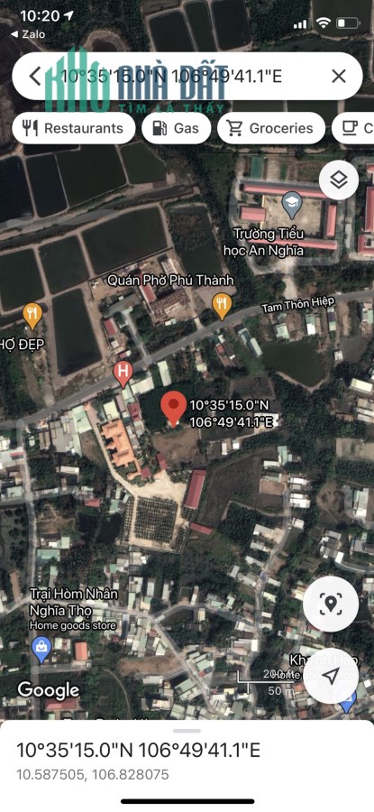 Bán đất khu dân cư phân lô An Nghĩa, x.An Thới Đông, Cần Giờ