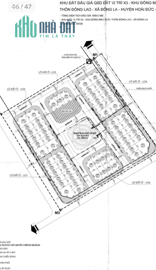 Chính chủ bán lô L01-05 khu đấu giá X3 Xã Đông La Hoài Đức Hà Nội