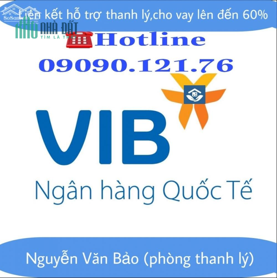 Ngân Hàng Quốc Tế VIB hỗ trợ Thanh Lý 20 Lô Đất Thổ Cư-KDT Tên Lửa 2_Giá 1.2 tỷ/80m2