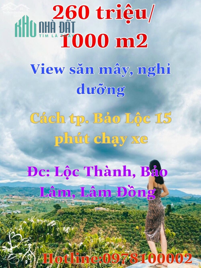 Bán mảnh đất nghỉ dưỡng ở Lộc Thành,Bảo Lâm,Lâm Đồng