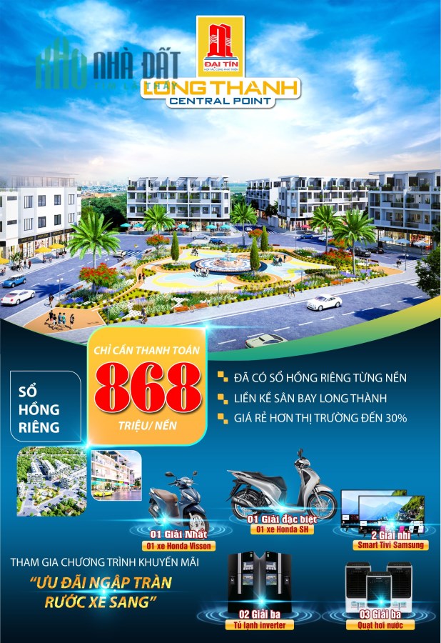 Đất thổ cư có sổ hồng riêng chỉ từ 868 triệu xã Lộc An cách sân bay Long Thành 2km