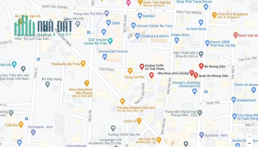 Mặt Phố Thái Phiên, Hai Bà Trưng-7T thang máy, vỉa hè rộng, MT4,2m 26,5 tỷ.