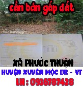 Cần bán gấp lô đất xã phước thuận huyện xuyên mộc BR-VT