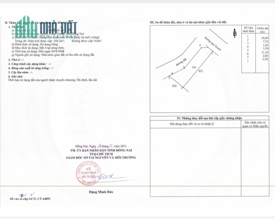 Cần bán gấp lô đất nền