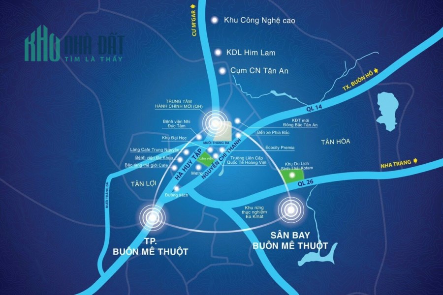 Phân Khu Đất Ở Sổ Đỏ SPORTIA PARK Ở TTTP BUÔN MA THUỘT