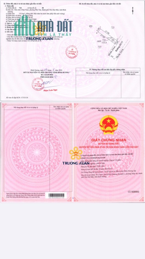 2,8 Tỷ ? Bán gấp 2 nền ngay dự án Khu Dân Cư Đại Nam Tp.Mới Bình Dương