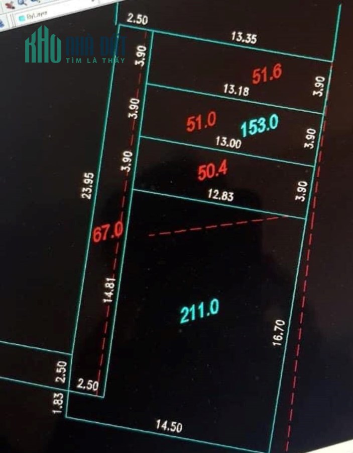 Bán 03 mảnh đất đẹp ngõ ô tô, Huyện Thường Tín Giáp Thanh TrìDT 52M X MT 3.9M Nhỉnh 1 tỷ