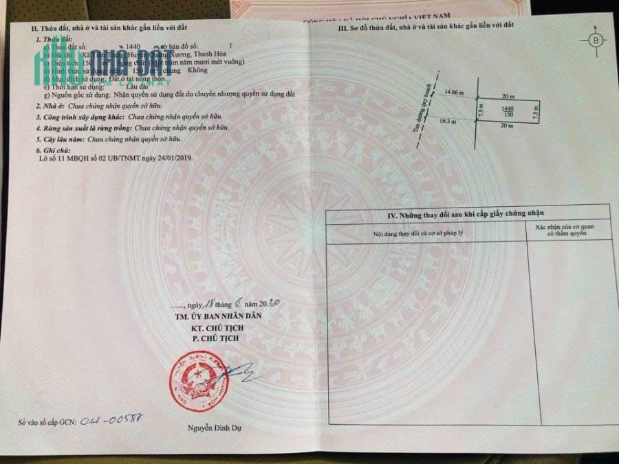 Cần Bán 2 lô Đất Khu Biệt Thự 02 Xã Tiên Trang Mới Quảng Xương Thanh Hóa