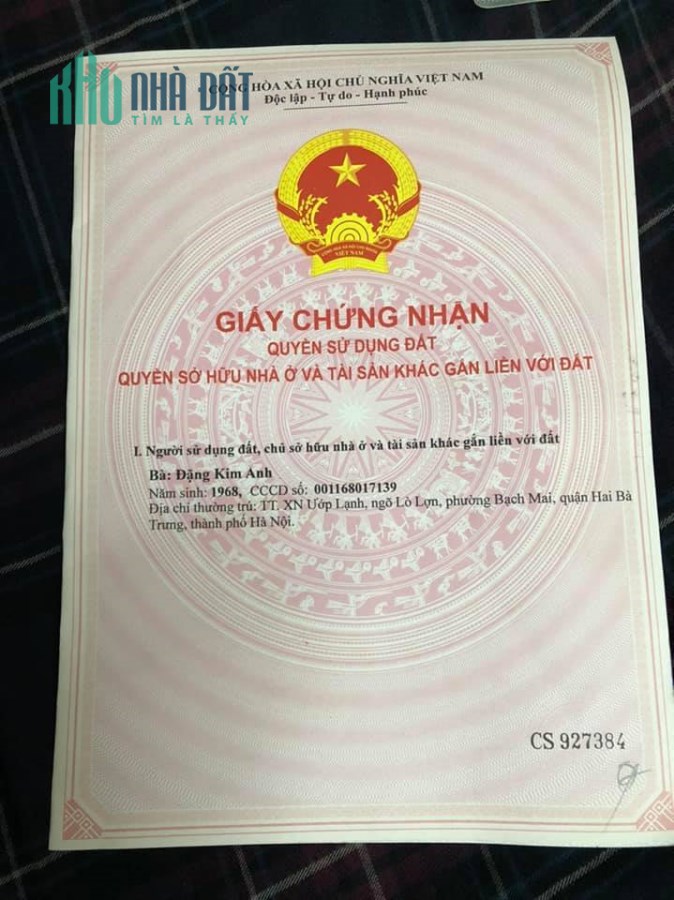 Bán nhà 2 tầng ở đường Nguyễn Khoái giá 1,7 tỷ