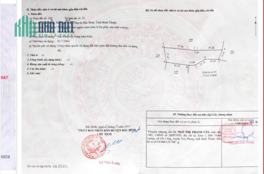 400tr Phan Hiệp 2500m2, cách biển 5km, sổ cầm tay.