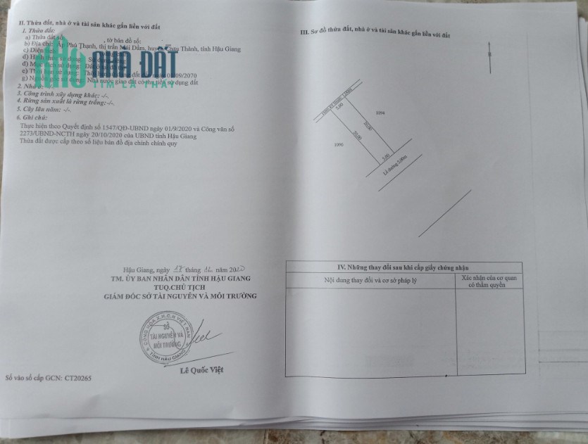 Chính chủ bán nền mặt tiền Mái Dầm, giá 369 triệu