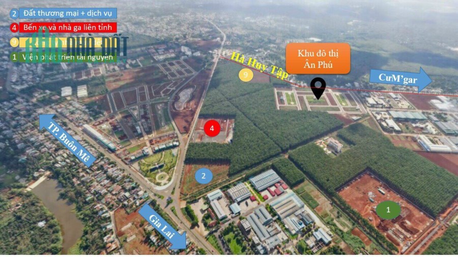 ĐẤT ĐÔ THỊ SỔ ĐỎ TRUNG TÂM BUÔN MA THUỘT, GIÁ CHỈ 22 TRIỆU/M2.