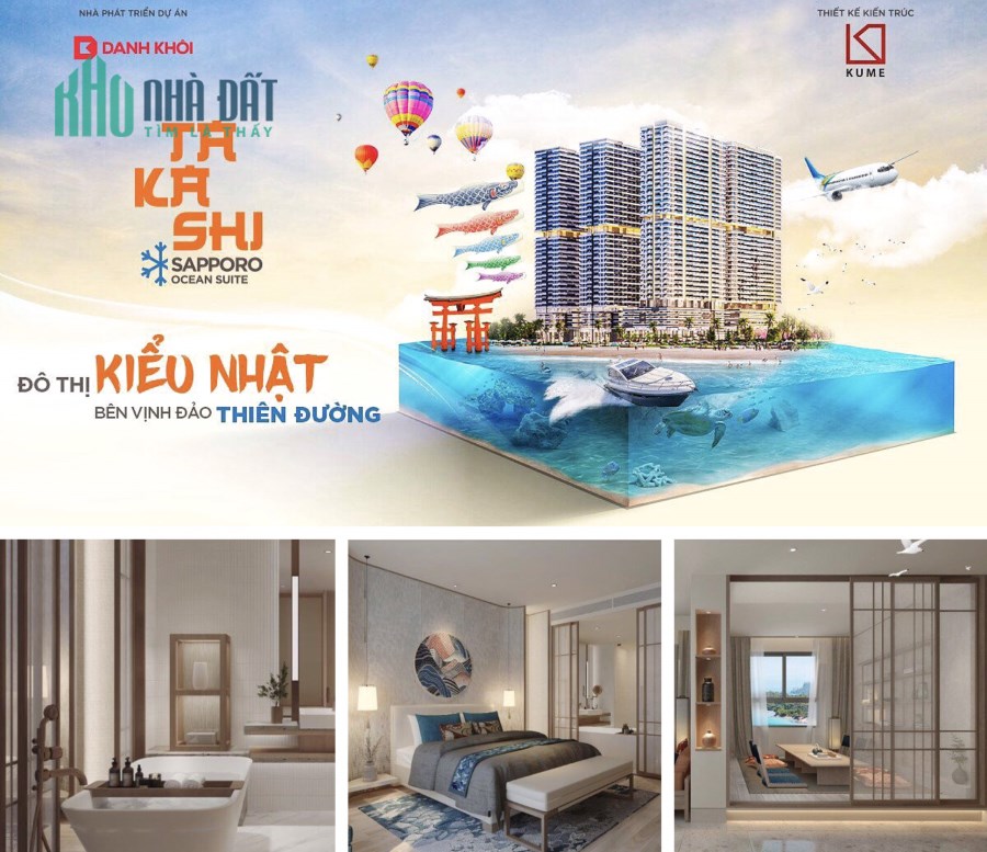 Chỉ từ 139 triệu dễ dàng sở hữu căn hộ Quy Nhơn - Takashi Ocean Suite tặng thêm 3 chỉ vàng SJC