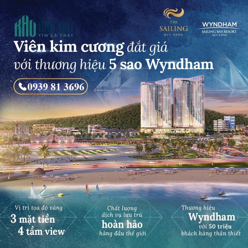 WYNDHAM SAILING BAY REORT QUY NHƠN. ĐẲNG CẤP QUỐC TẾ, SỞ HỮU LÂU DÀI. LH 0939 81 3696