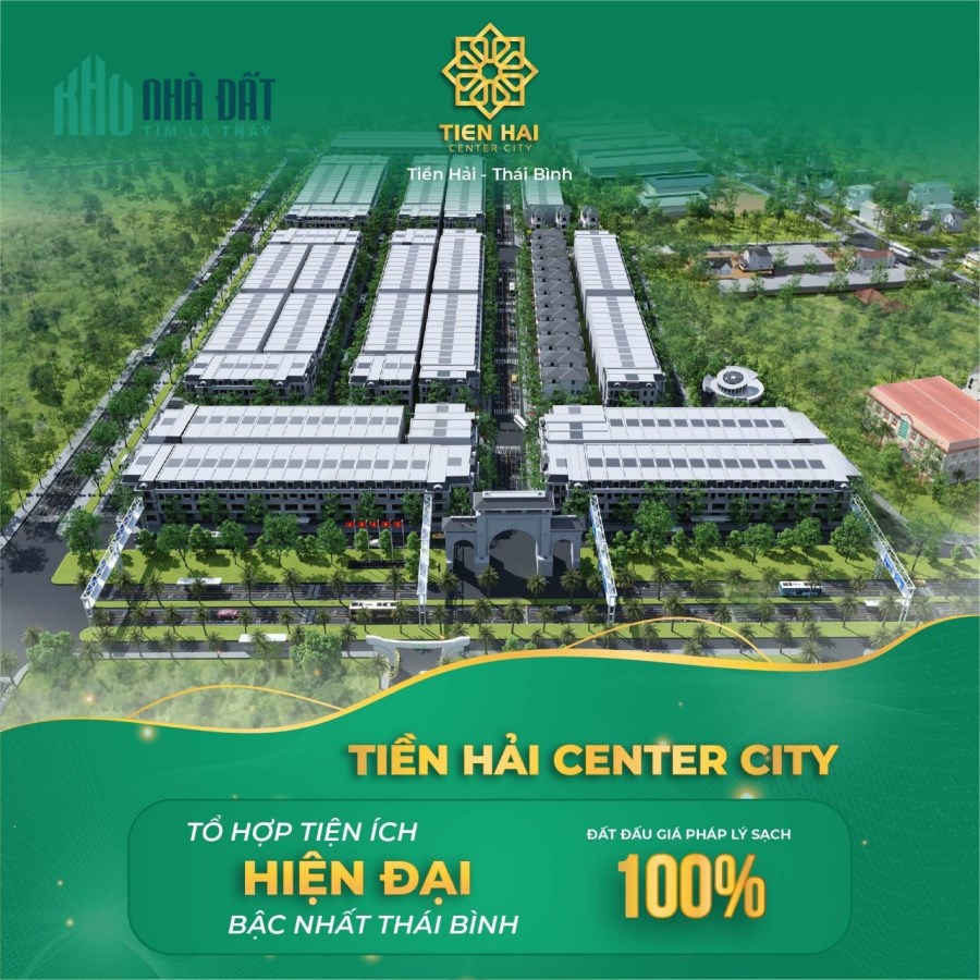 Đất nền sổ đỏ siêu đẹp - Tiền Hải Center City Thái Bình