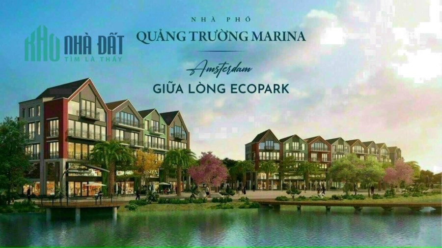 Nhà phố liền kề quảng trường Marina - Amsterdam giữa lòng Ecopark