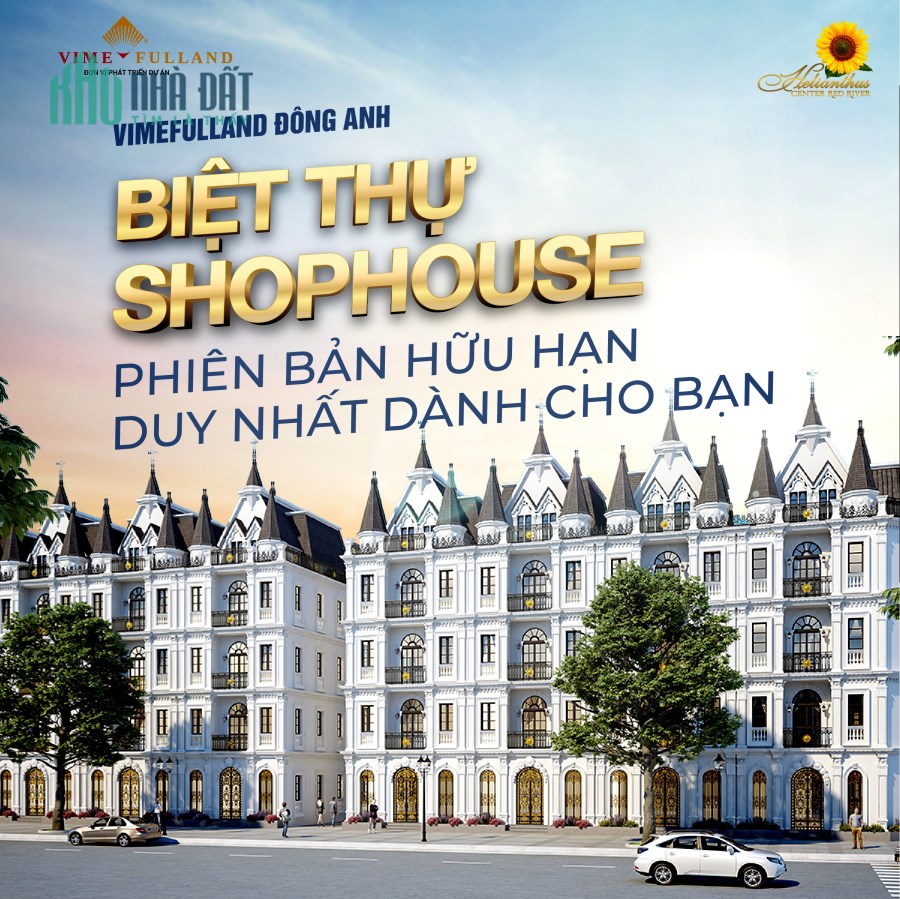 bán liền kề, shophouse cạnh trung tâm thị trấn đông anh đường 23b