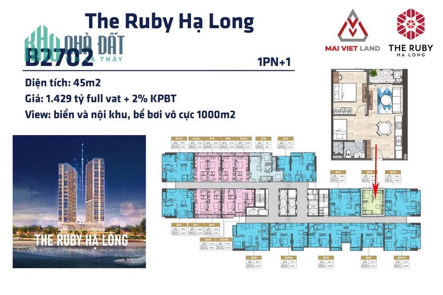 Bán suất ngoại giao căn hộ cao cấp dự án The Ruby Hạ Long, nằm ngay mặt biển trung tâm Hòn Gai