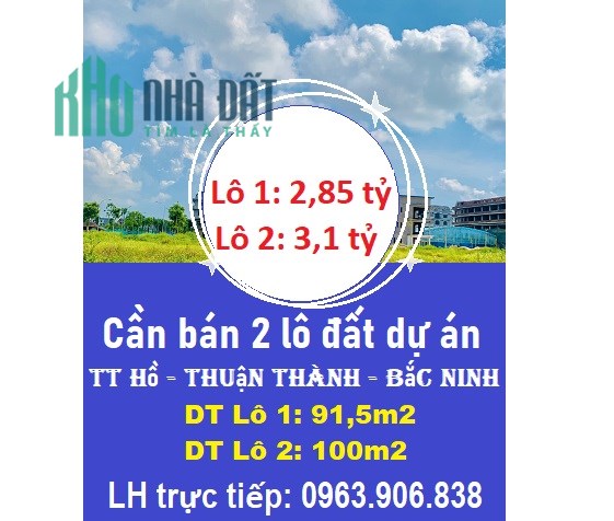 Bán đất dự án tại thị trấn Hồ, Thuận Thành, Bắc Ninh, 0963906838