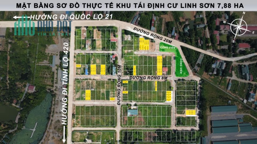 Đất nền Hà Nội giá chỉ 950tr, đất TĐC Linh Sơn xã Bình Yên sát CNC Hòa Lạc