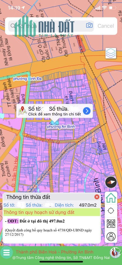 Bán gấp nhà đường Nguyễn Thông, phường An Bình, Biên Hoà