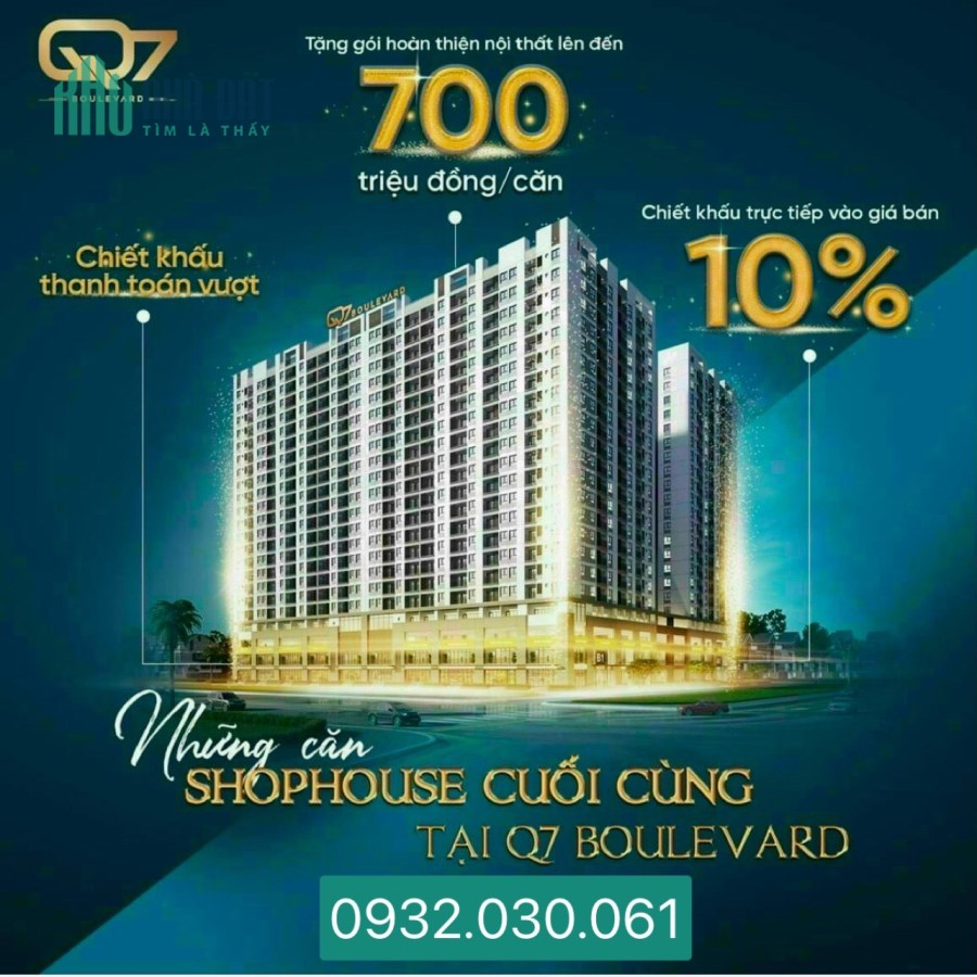 Chiết khấu 10% + tặng gói nội thất tới 700tr khi mua Q7 Boulevard 0932030061