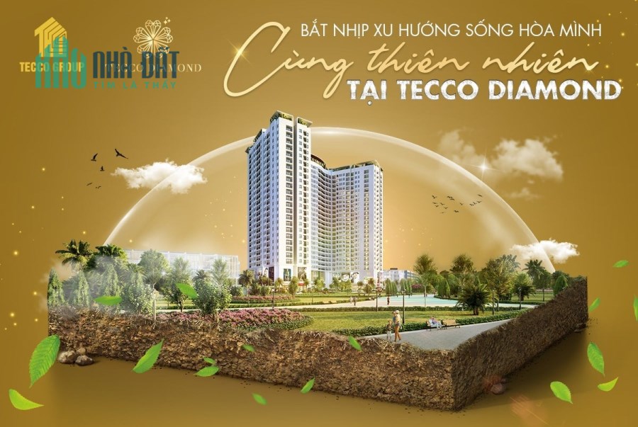 Với 1.6 tỷ sở hữu liền tay căn hộ 2PN 69.6m2 chung cư Tecco Diamond