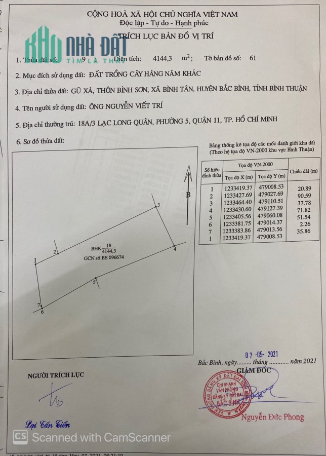 Bán đất bình thuận 4144m2 giá 538 triệu, (chiếc khấu 10% theo chính sách), sổ đỏ, đường liên huyện