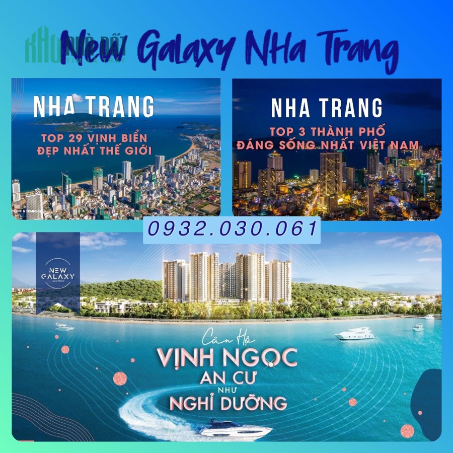 55tr/m2 sở hữu căn hộ biển new galaxy an viên nha trang , sở hữu lâu dài 0932030061