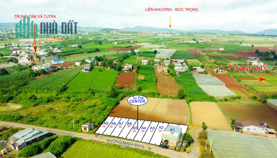 Bán gấp lô đất mặt tiền đường nhựa DH13-Tu tra Ven TP Đà Lạt,Dt 150 m2,Giá chỉ 590 triệu
