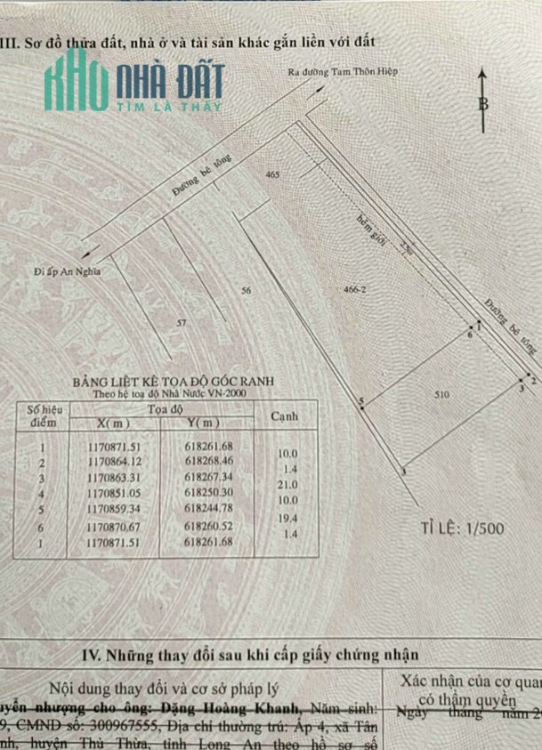 Bán đất đường Tam Thôn Hiệp, An Thới Đông, Cần Giờ: 10 x 21, giá 2,3 tỷ