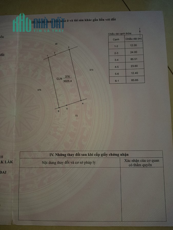 Bán 4.700m2 đất TP Buôn Ma Thuột, SHR, giá 4.7 tỷ. Lh:0903559293