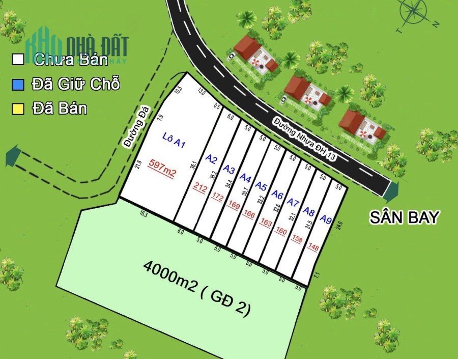 Bán gấp lô đất mặt tiền đường nhựa DH13-Tu tra Ven TP Đà Lạt