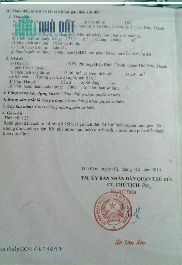 BÁN NHÀ TP THỦ ĐỨC: 177M2 - 3 TẦNG - 25 TỶ. Lh:0915556672, 0932556672