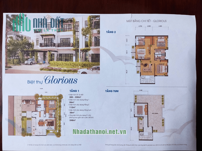 Chính chủ bán biệt thự Glorious B1-02 - dự án Xanh Villas, Thạch Thất, Hà Nội