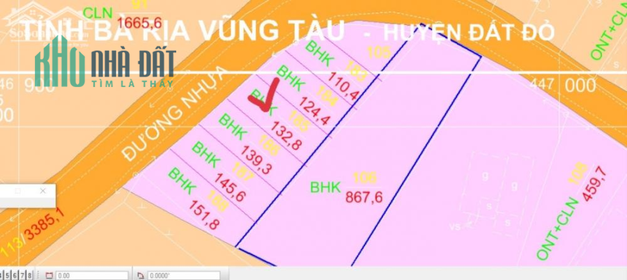 Bán đất hiếm Đất Đỏ, gần biển Phước Hải, 136m2, 1 ti 210