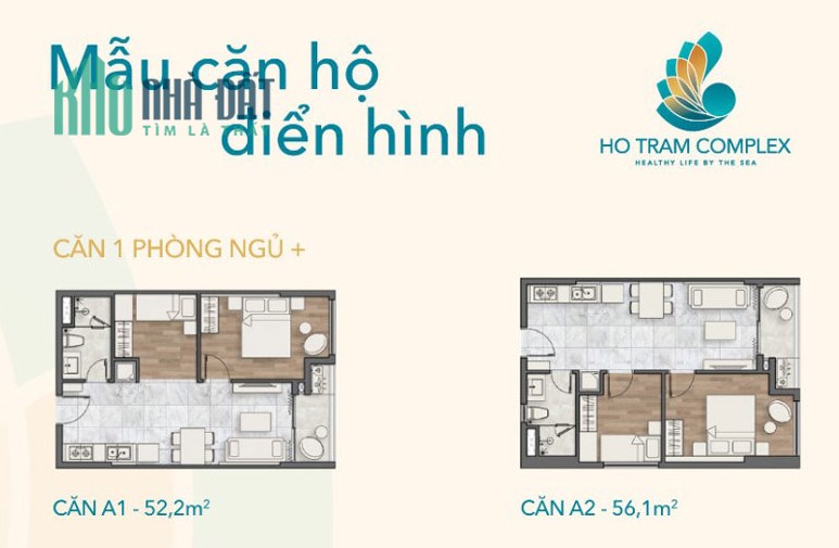 Cần tiền KD bán nhanh CHCC Hồ Tràm Complex, 1PN, 52m2, sổ hồng vĩnh viễn. 1.432 tỷ. Lh:0906128993